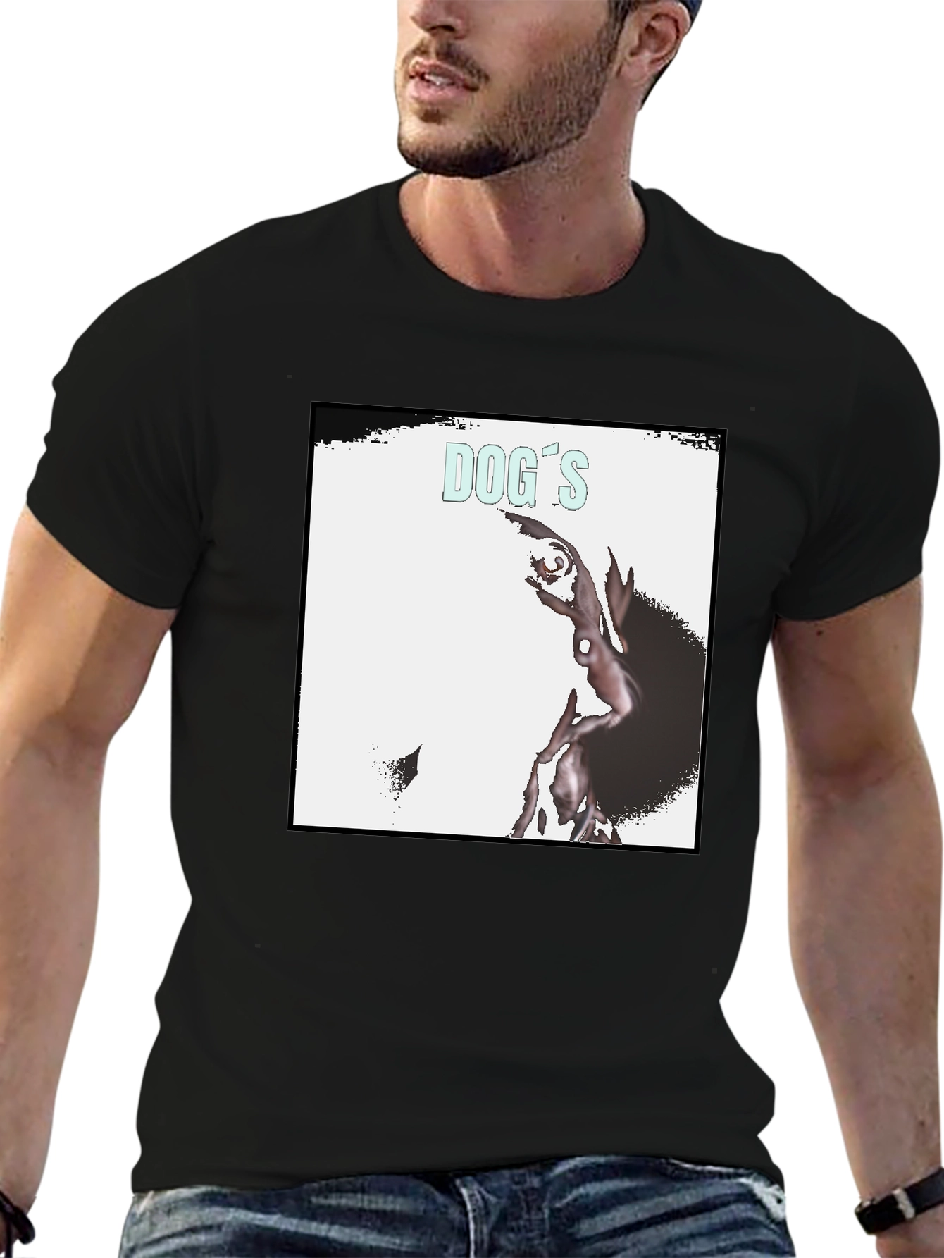 Dogs Record Cover Black T-Shirt