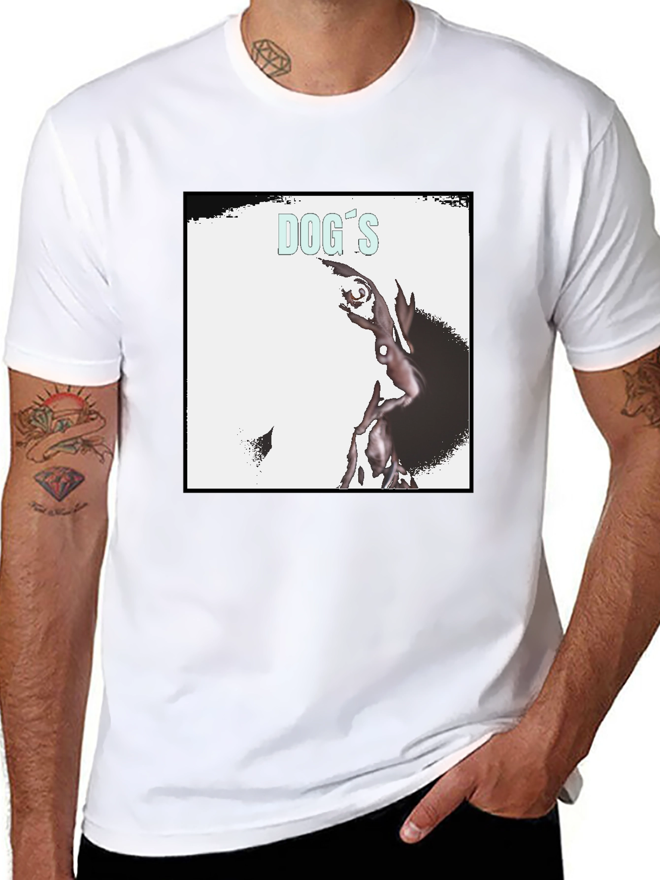 Dogs Record Cover Black T-Shirt