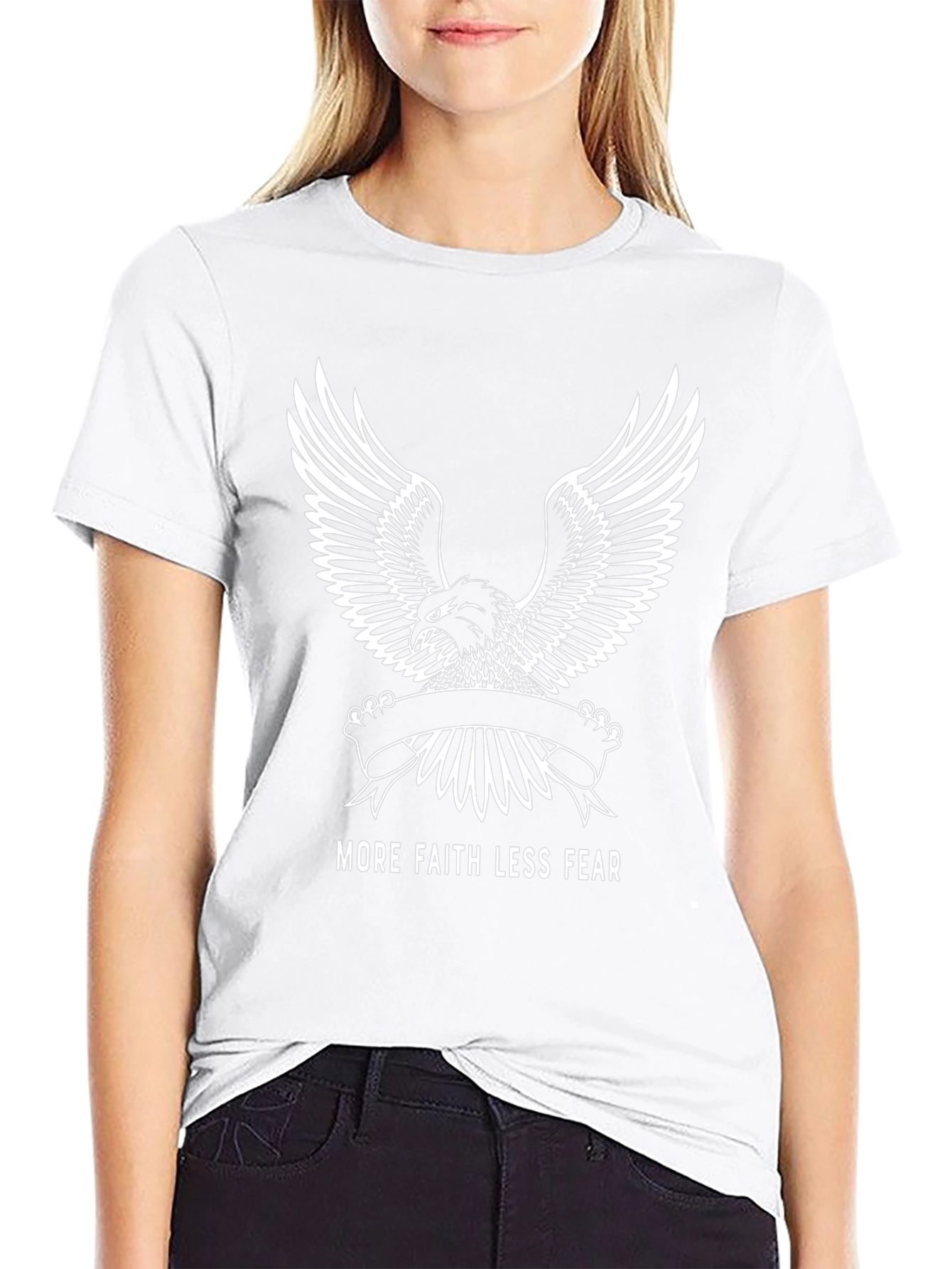 More Faith Less Fear Eagle T-Shirt