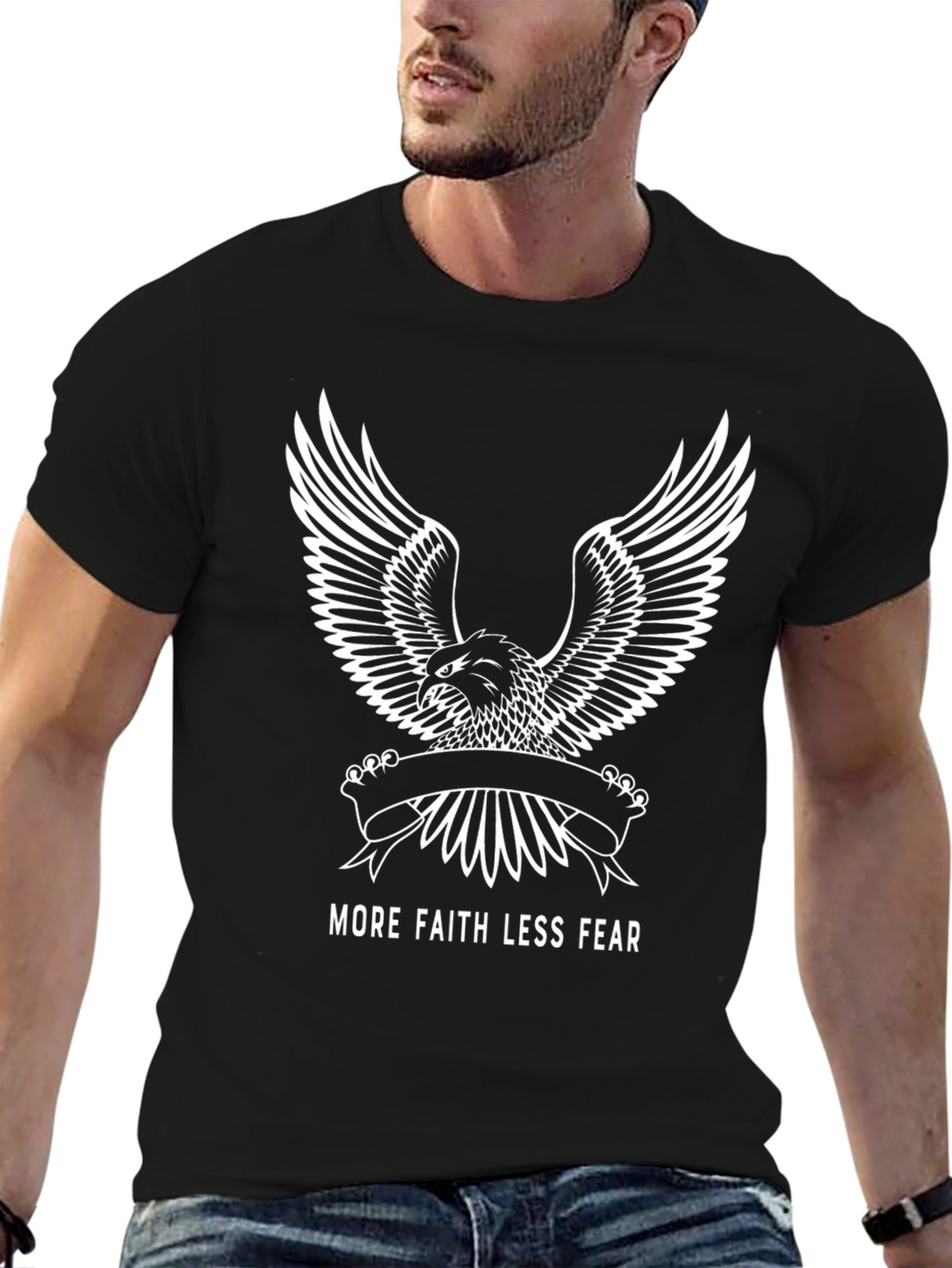 More Faith Less Fear Eagle T-Shirt