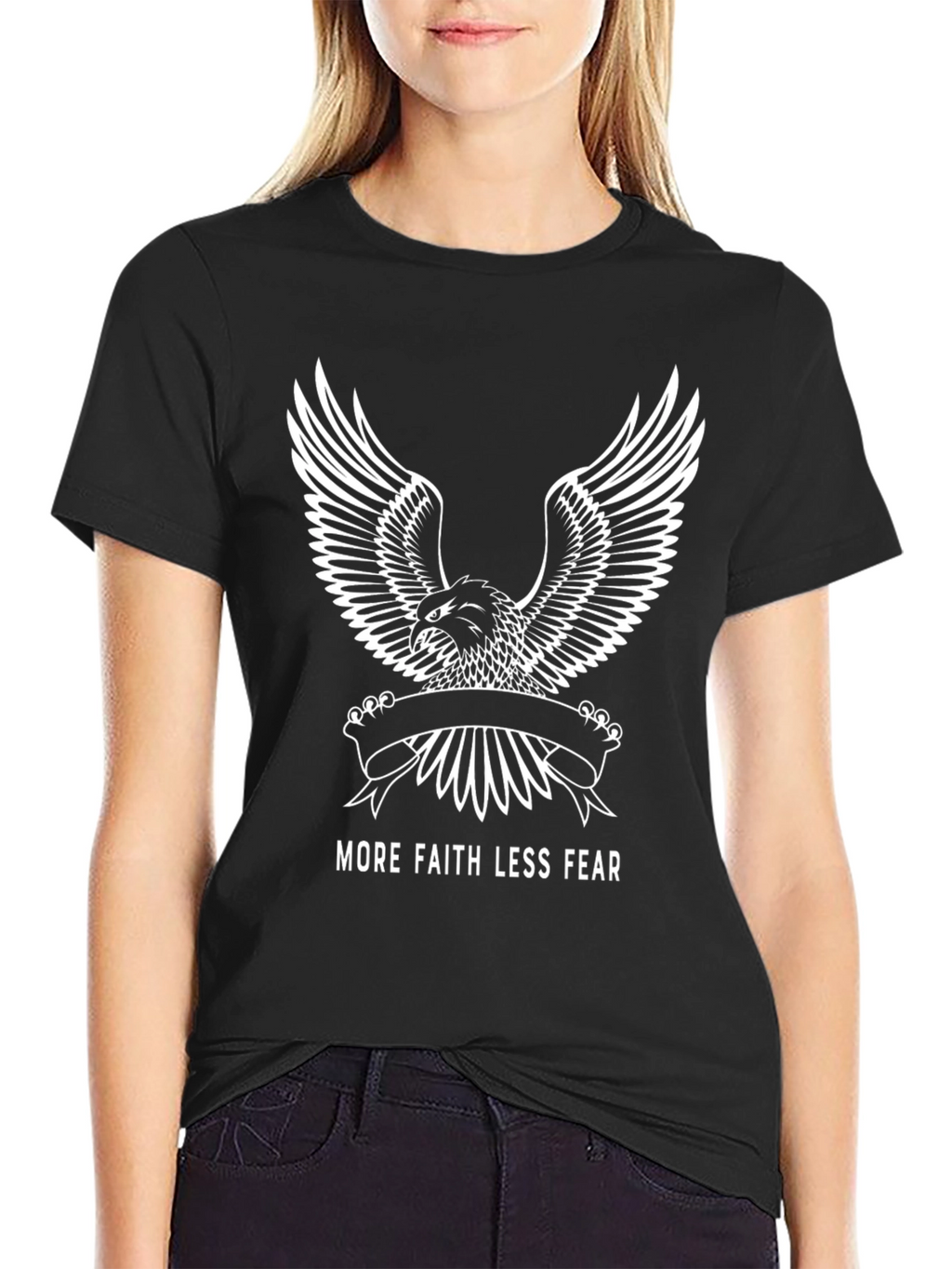 More Faith Less Fear Eagle T-Shirt