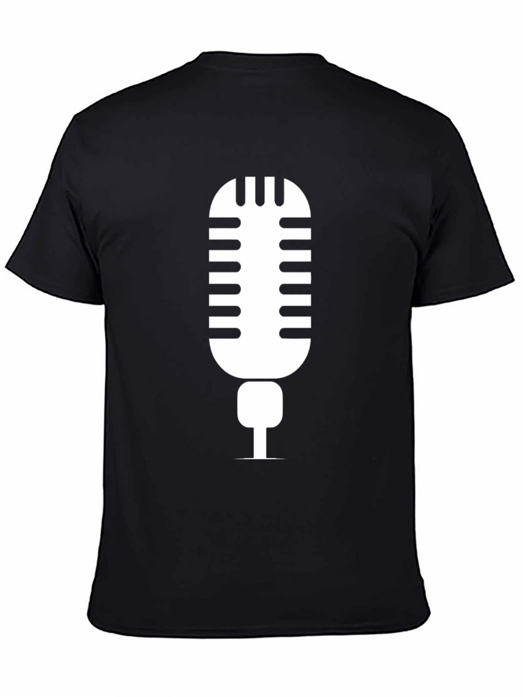 Retro Microphone Graphic Tee - Black Unisex T-Shirt