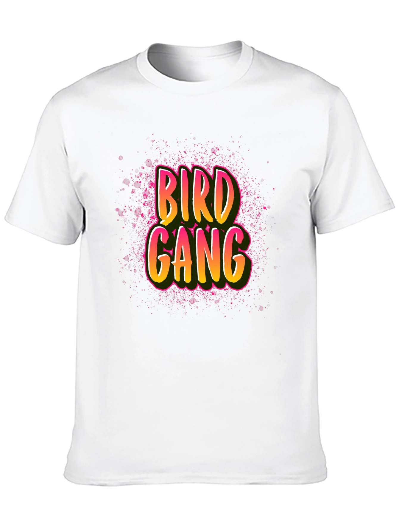 Bird Gang Graphic Print T-Shirt - Black