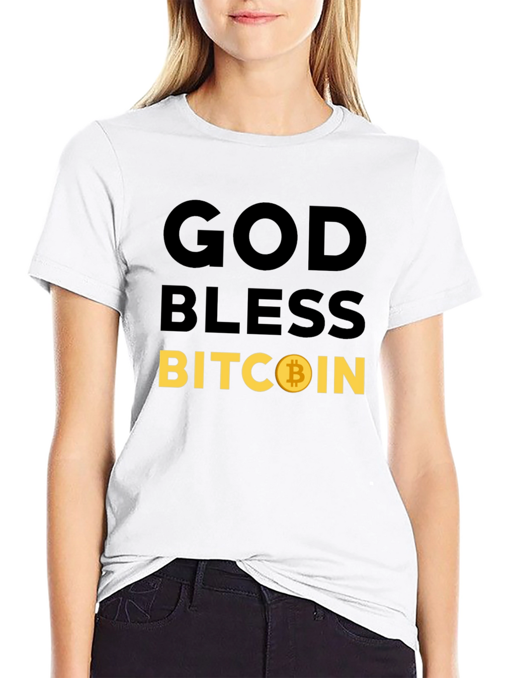 God Bless Bitcoin T-Shirt Crypto HODL Tee