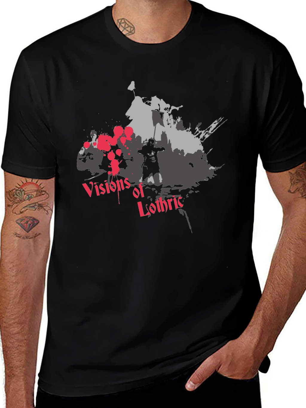 Visions of Lothric Black Graphic T-Shirt