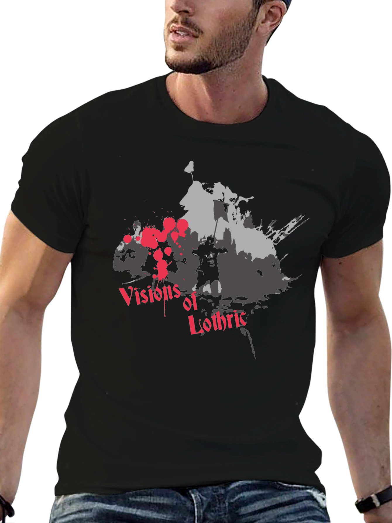Visions of Lothric Black Graphic T-Shirt