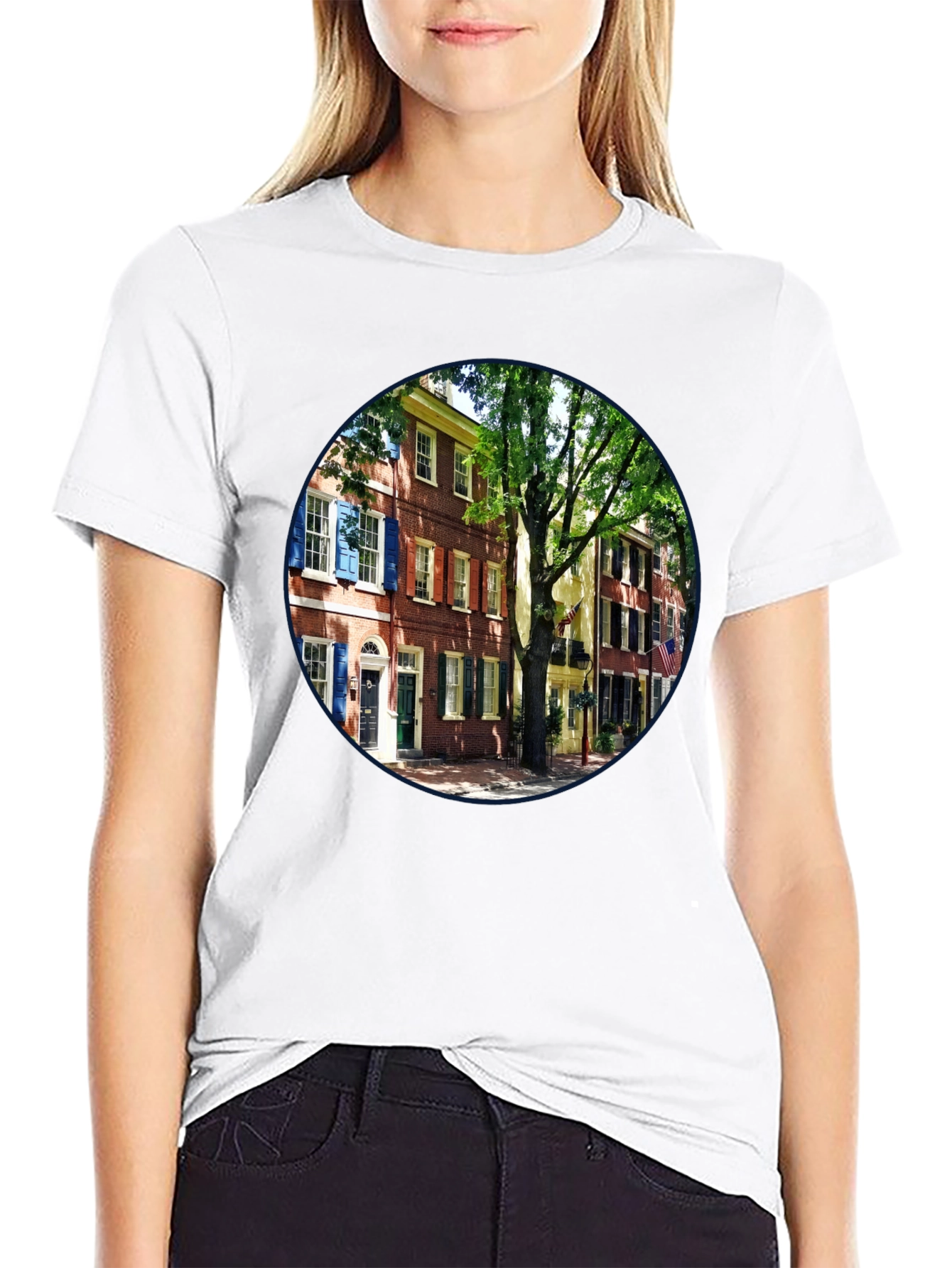 Philadelphia Street View Black T-Shirt