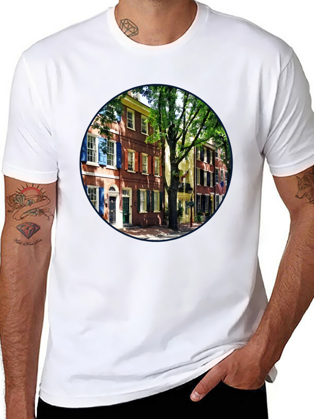 Philadelphia Street View Black T-Shirt