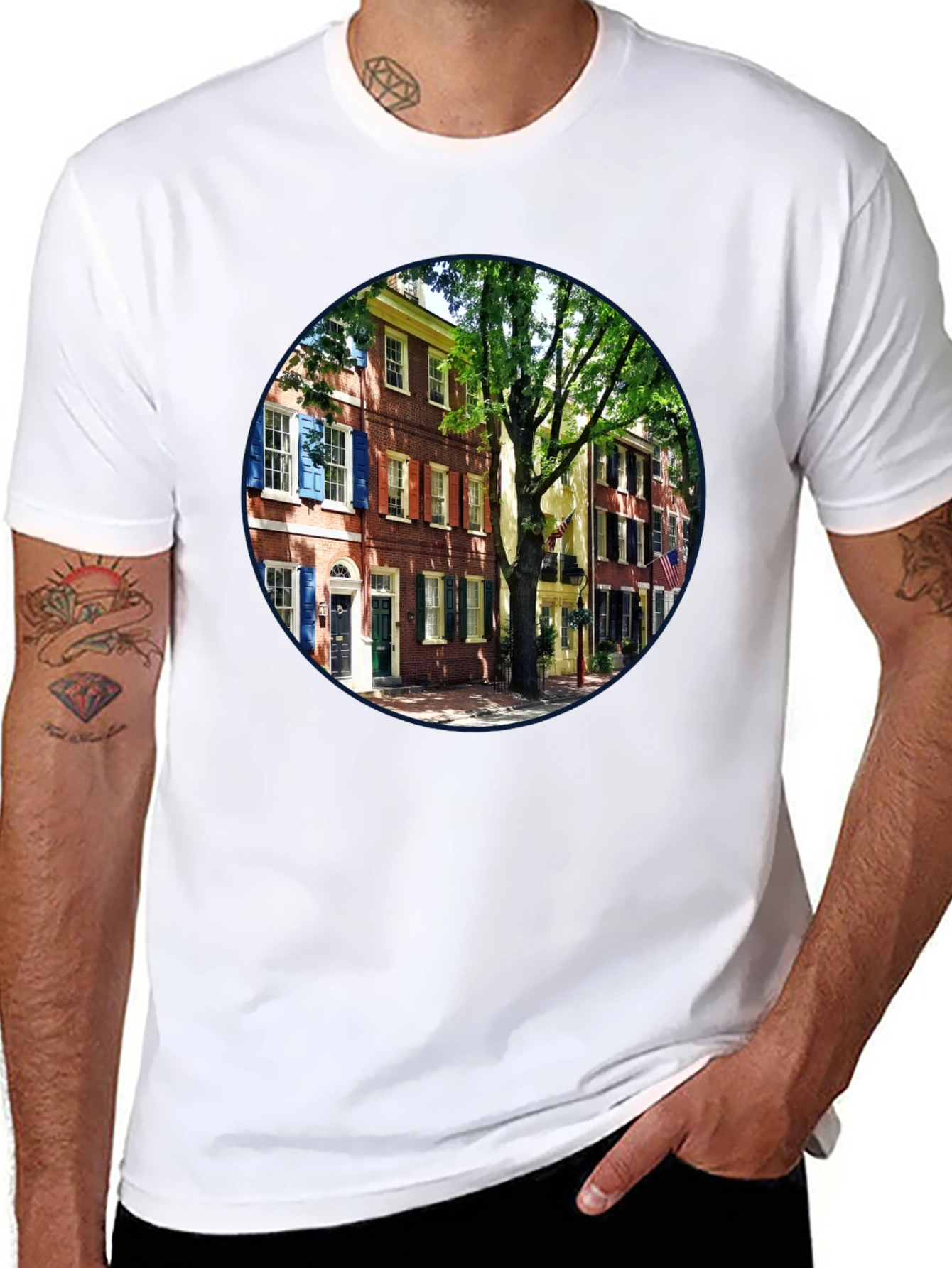 Philadelphia Street View Black T-Shirt