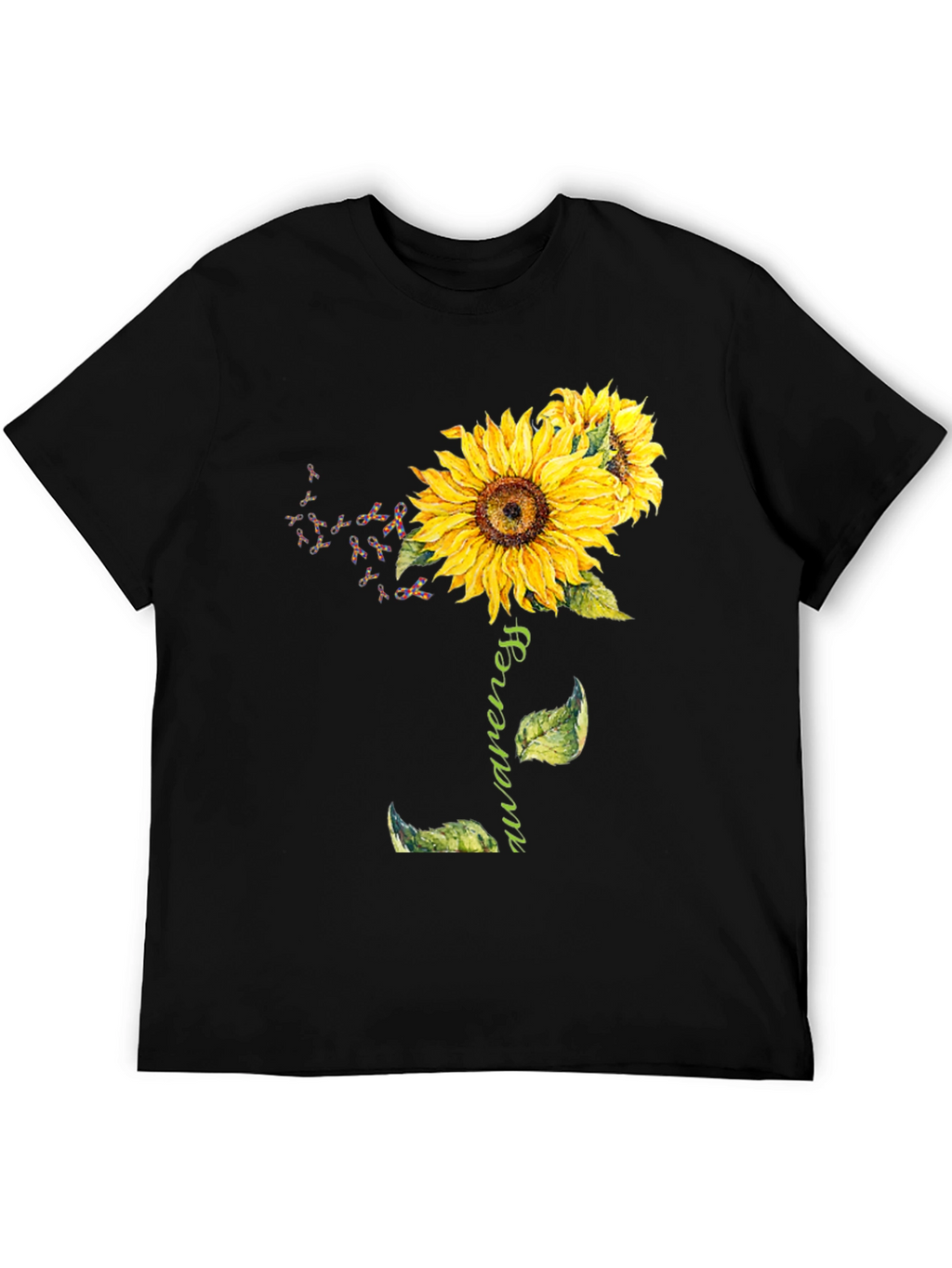 Awareness Sunflower Graphic T-Shirt