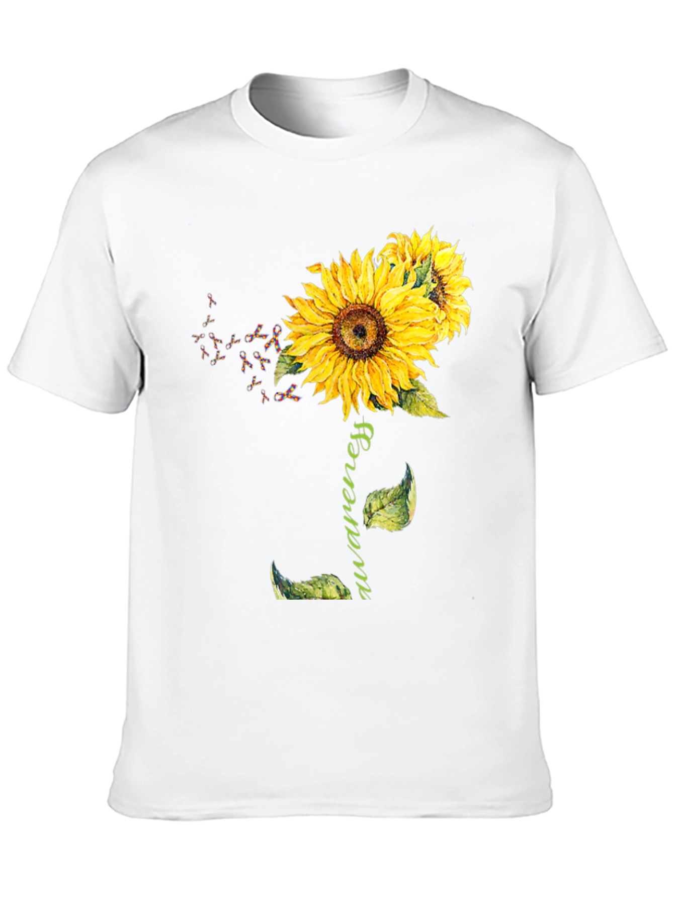 Awareness Sunflower Graphic T-Shirt