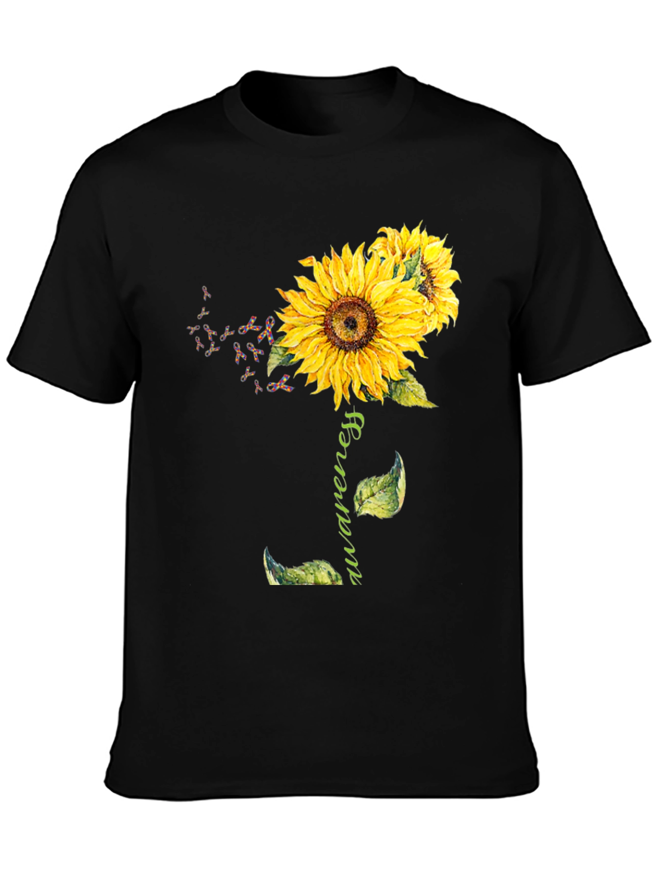 Awareness Sunflower Graphic T-Shirt