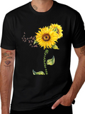 Awareness Sunflower Graphic T-Shirt