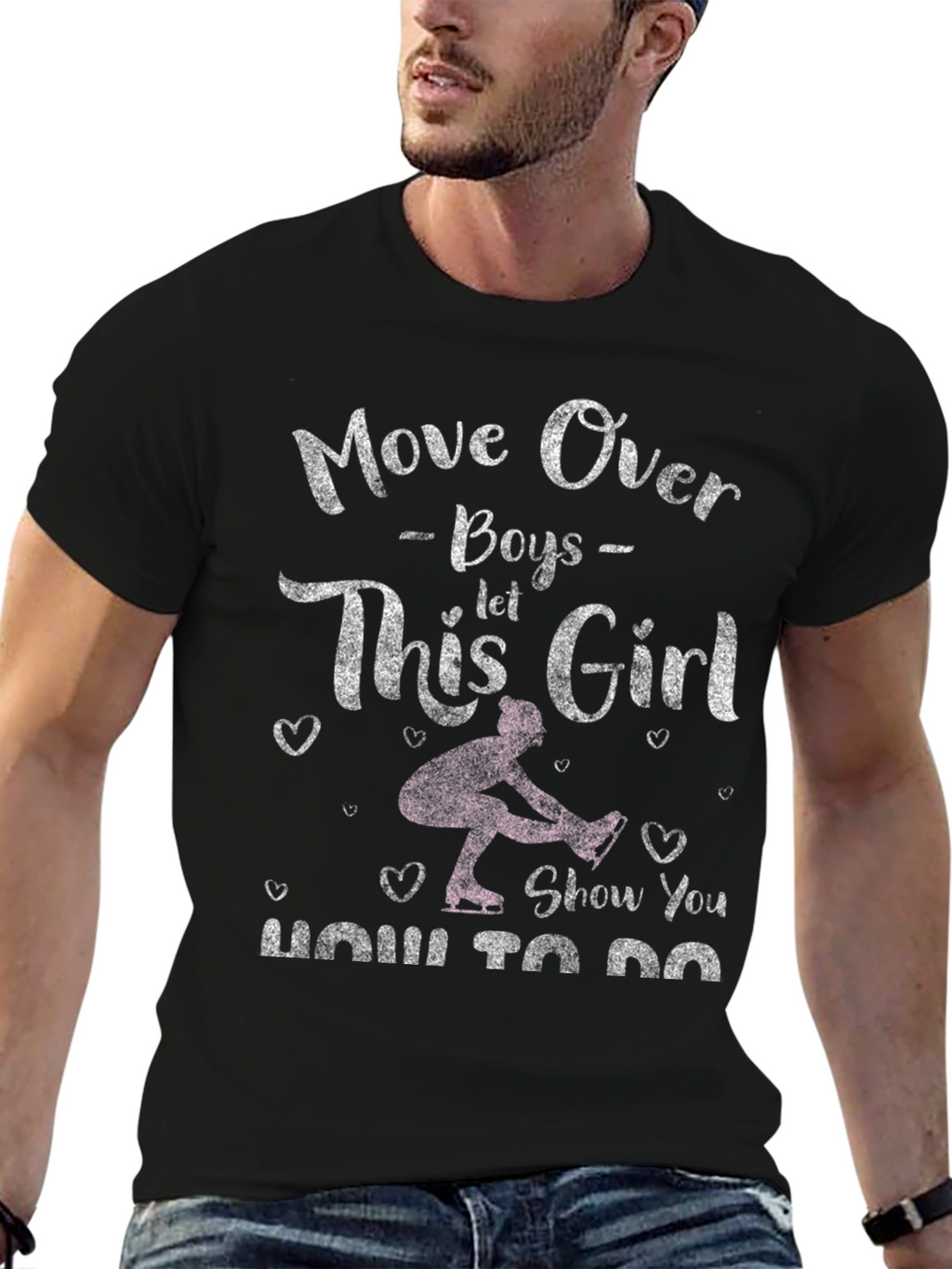 Move Over Boys Ice Skating Girl T-Shirt