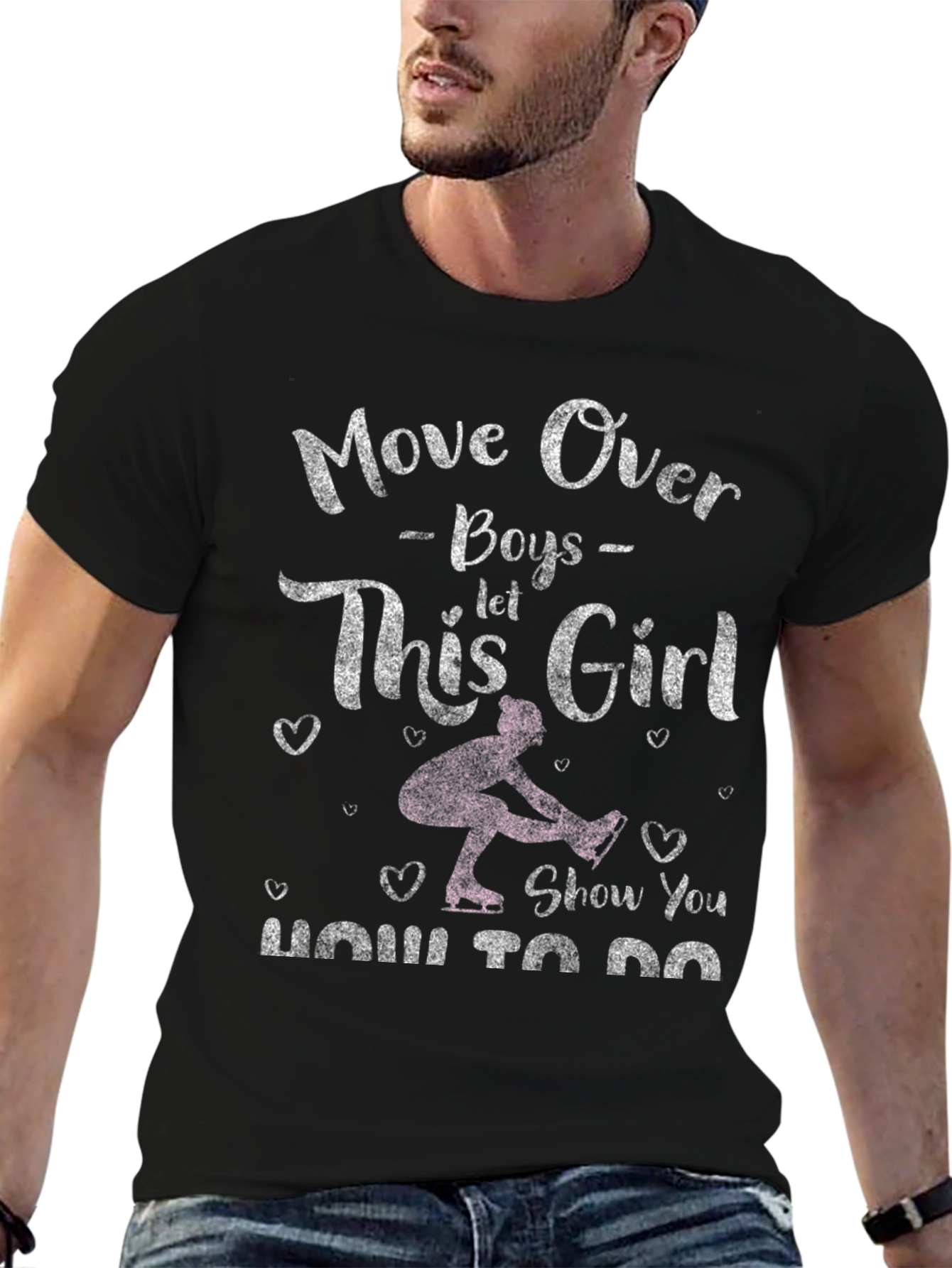 Move Over Boys Ice Skating Girl T-Shirt