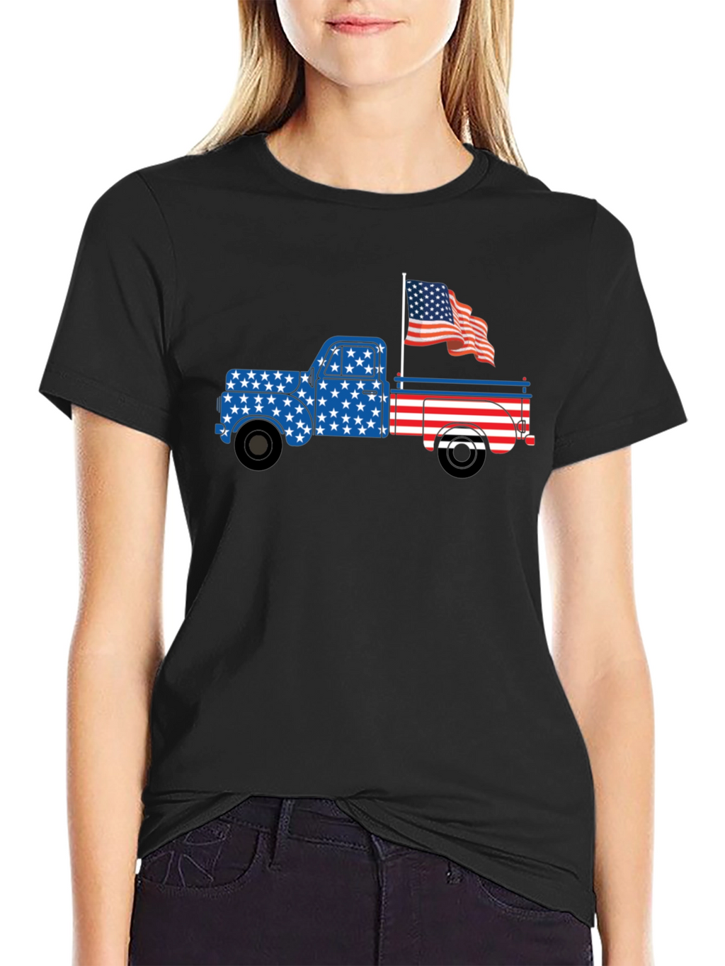 Patriotic Truck Graphic T-Shirt