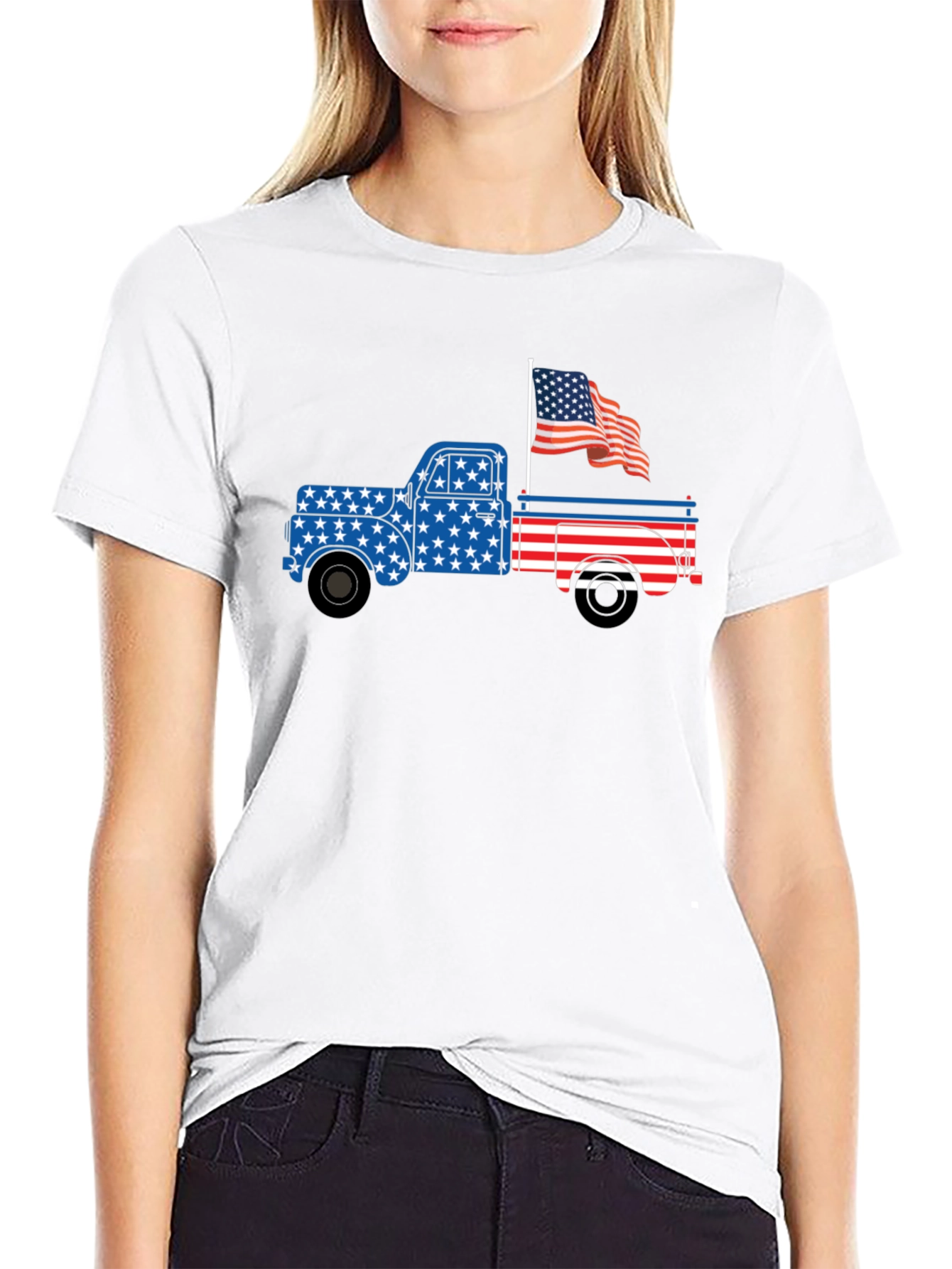 Patriotic Truck Graphic T-Shirt