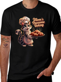 Moms Pawsome Baking T-Shirt - Cat Baker Design