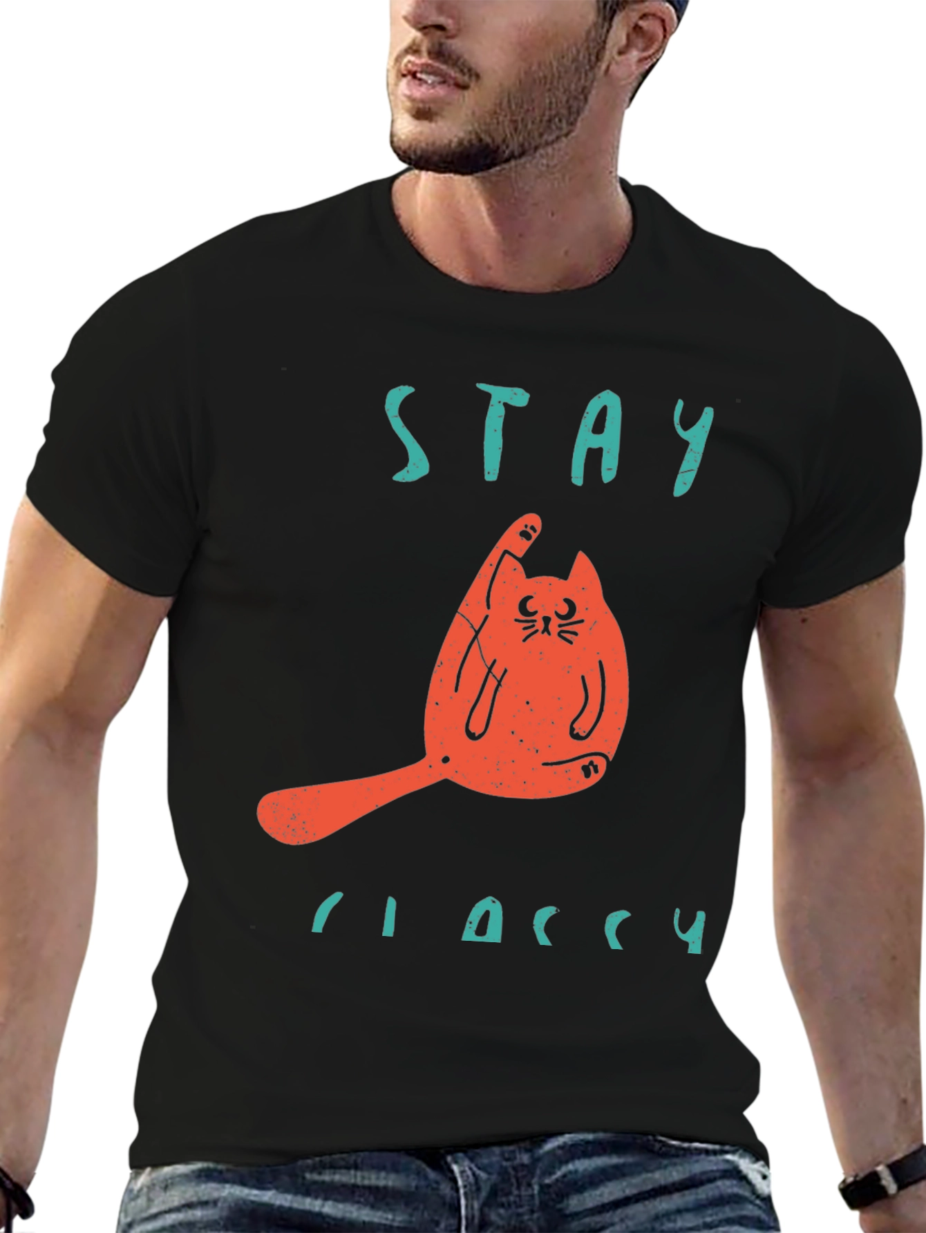 Stay Classy Cat T-Shirt - Funny Novelty Tee