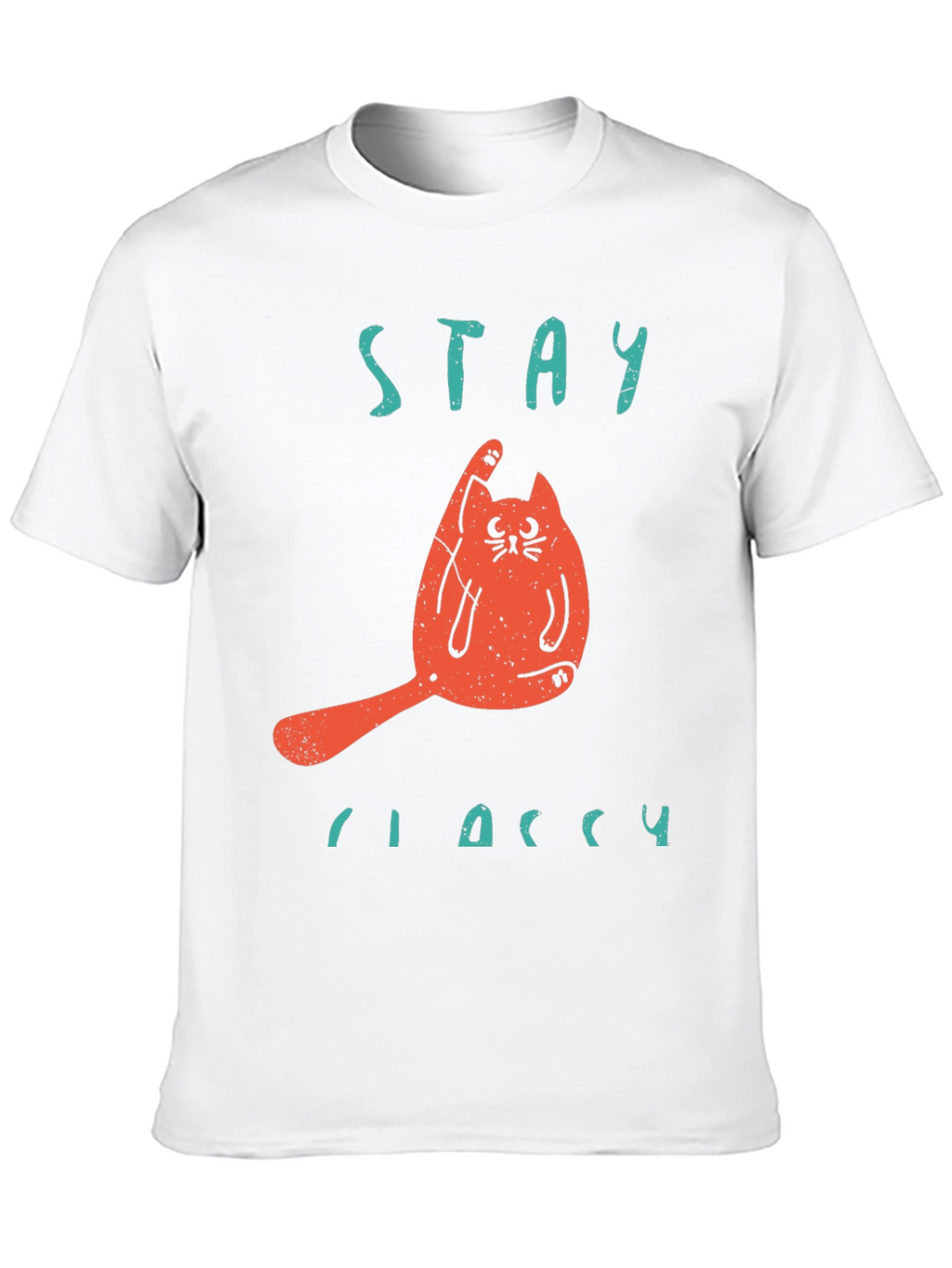 Stay Classy Cat T-Shirt - Funny Novelty Tee