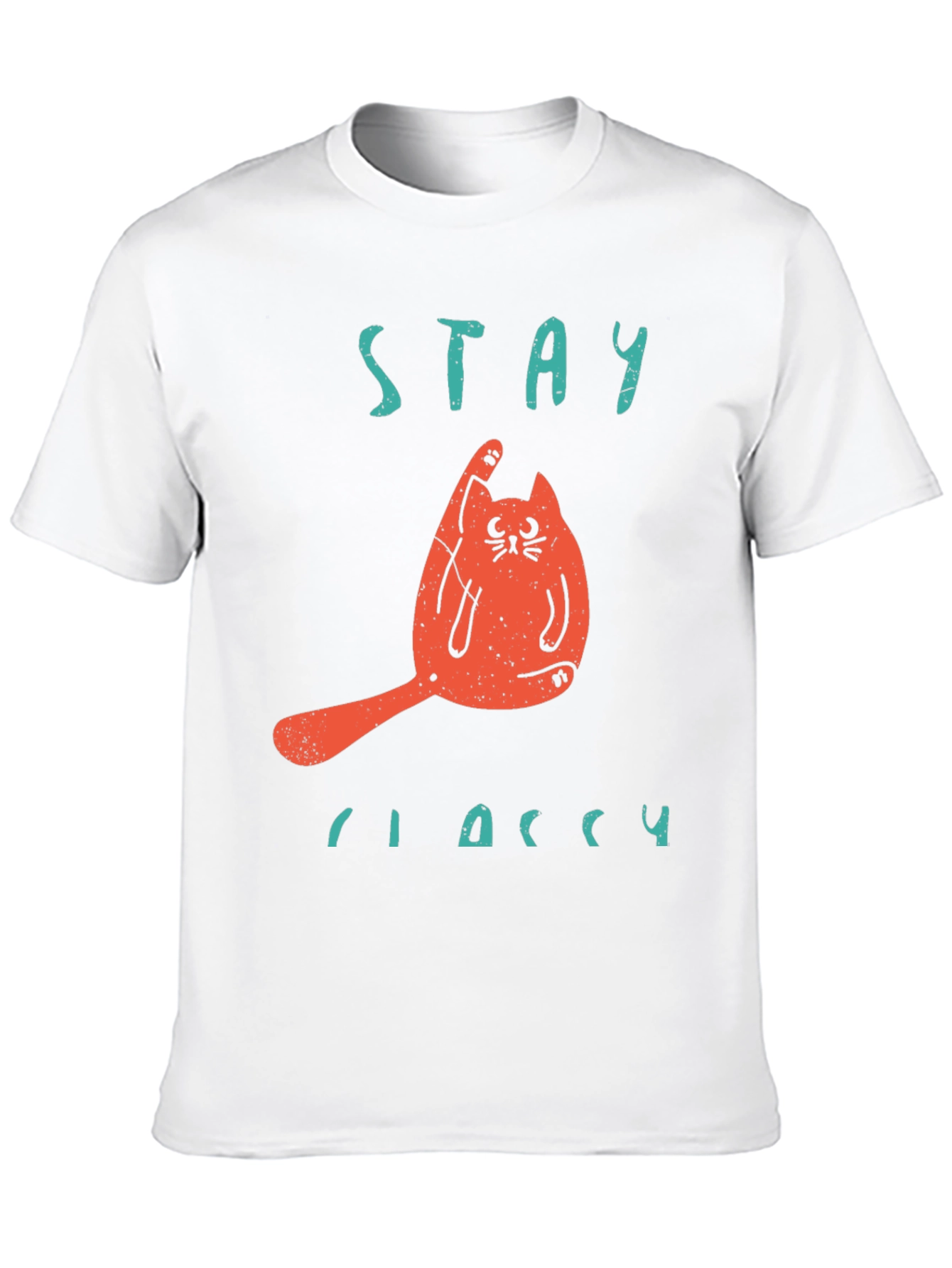 Stay Classy Cat T-Shirt - Funny Novelty Tee
