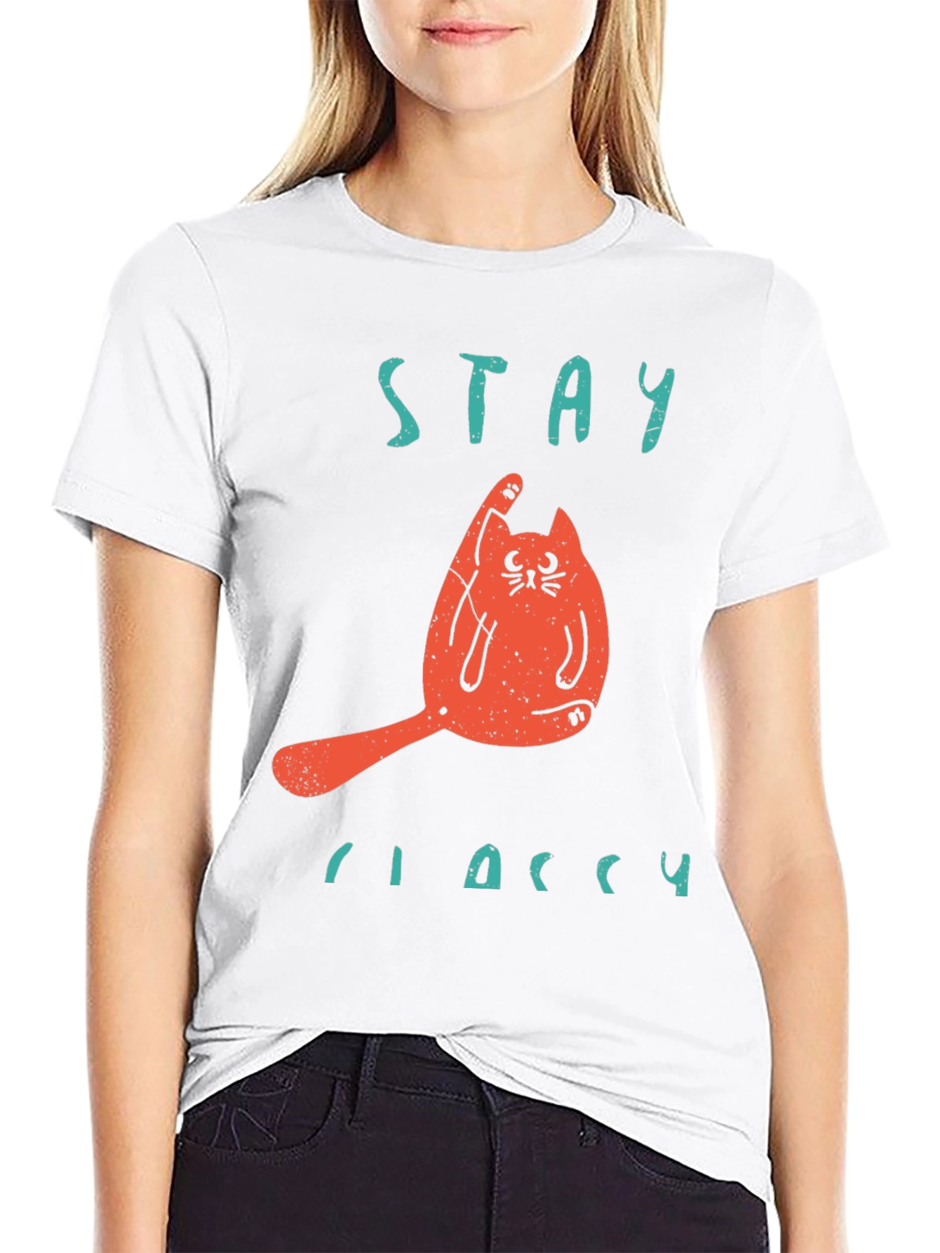 Stay Classy Cat T-Shirt - Funny Novelty Tee