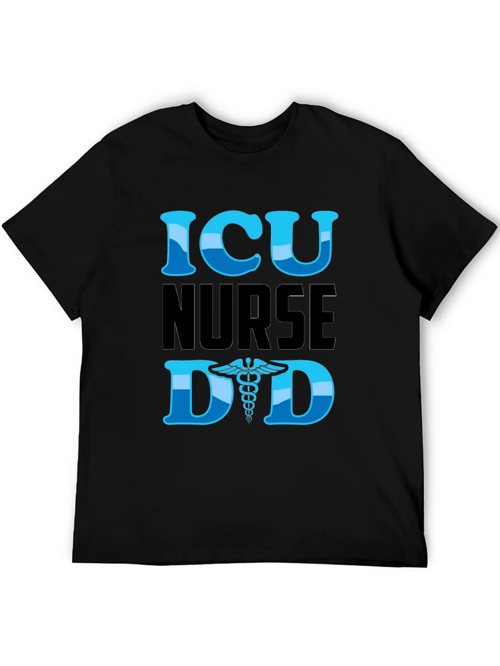 ICU Nurse Dad Graphic T-Shirt - Black
