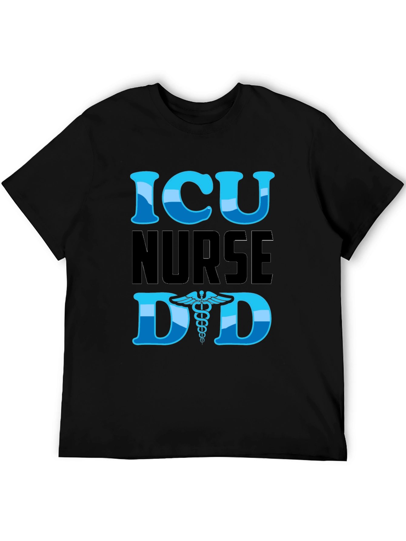 ICU Nurse Dad Graphic T-Shirt - Black