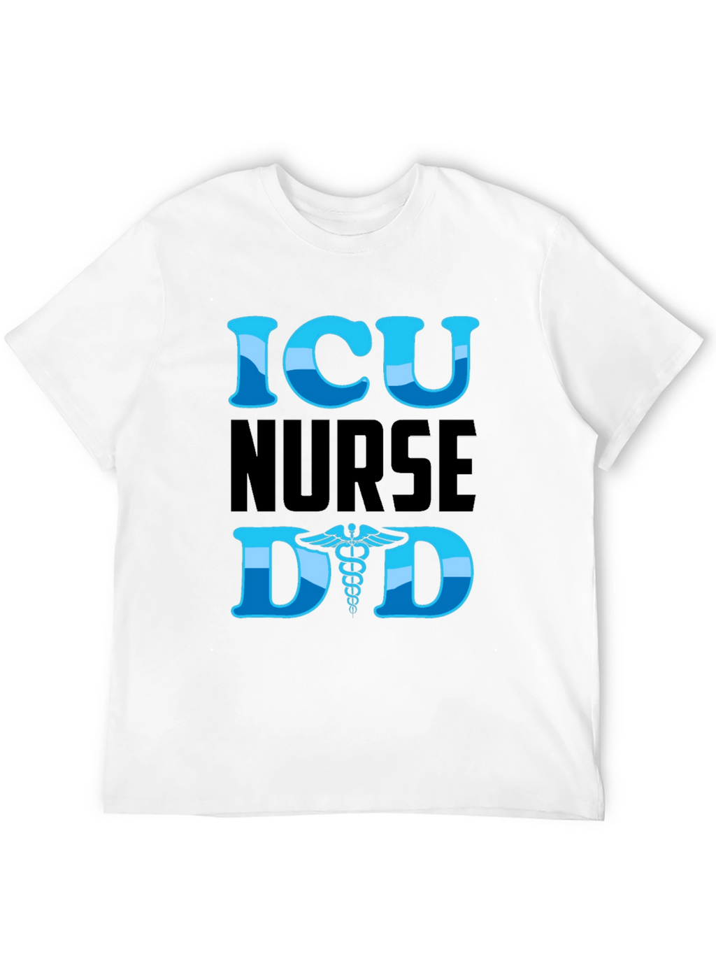 ICU Nurse Dad Graphic T-Shirt - Black