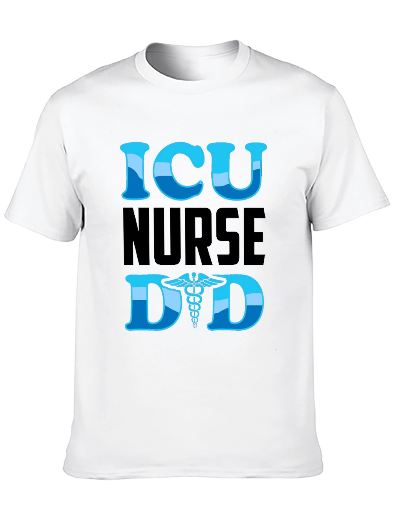 ICU Nurse Dad Graphic T-Shirt - Black
