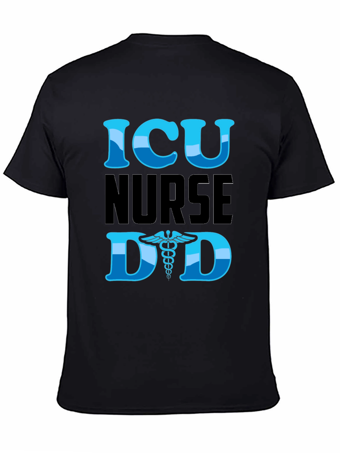 ICU Nurse Dad Graphic T-Shirt - Black