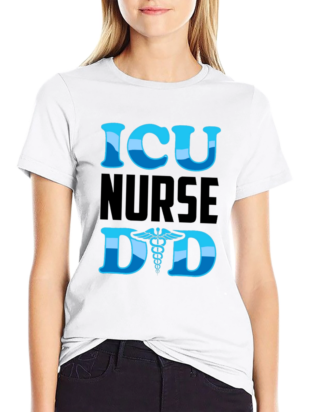 ICU Nurse Dad Graphic T-Shirt - Black