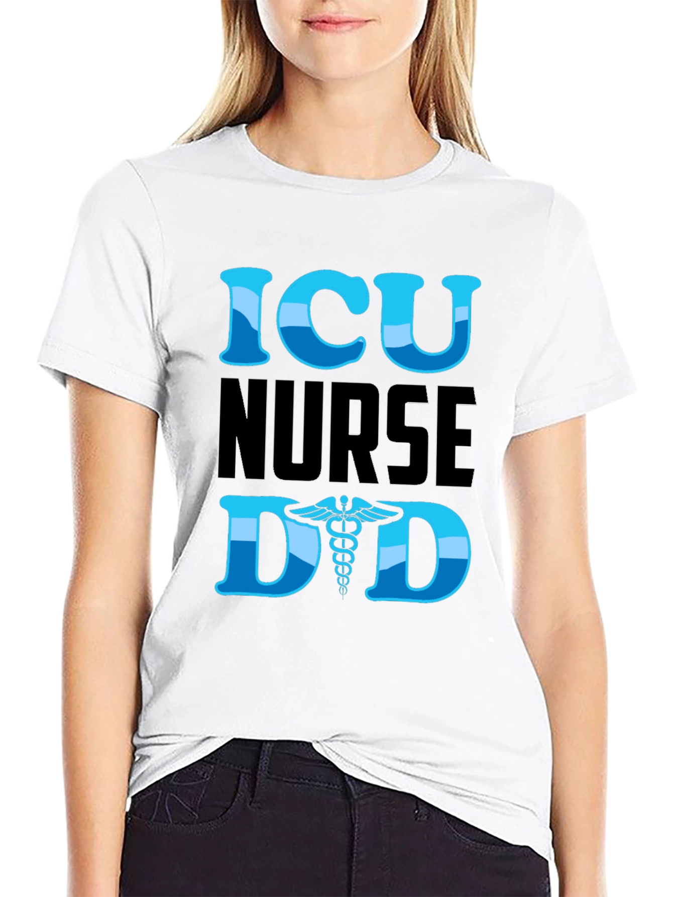 ICU Nurse Dad Graphic T-Shirt - Black
