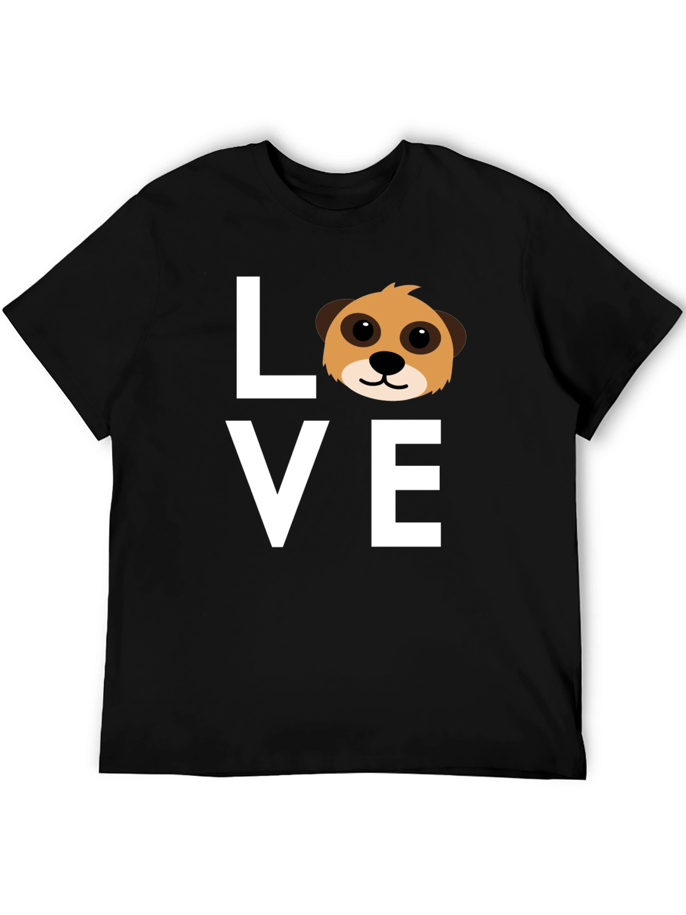 Love Meerkat Graphic Tee - Black Short Sleeve Shirt