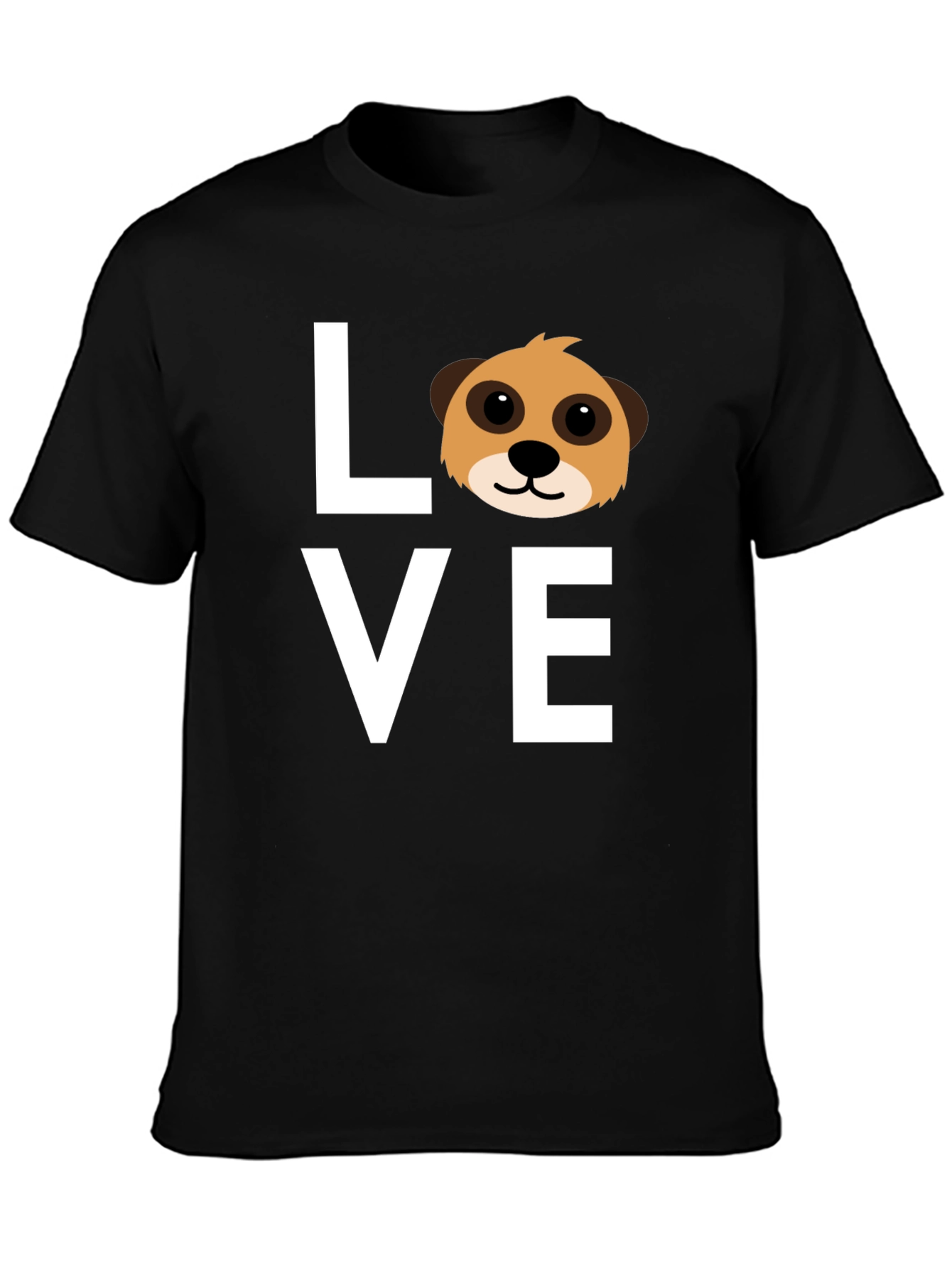 Love Meerkat Graphic Tee - Black Short Sleeve Shirt