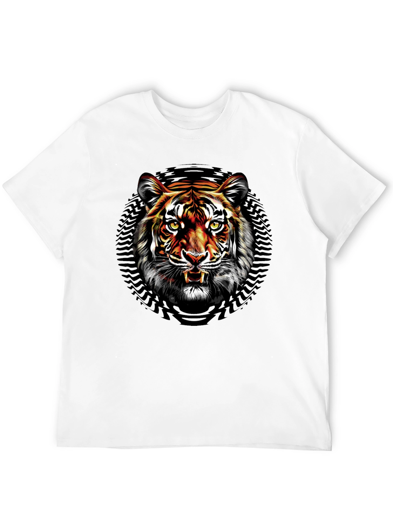 Tiger Graphic Print Black T-Shirt