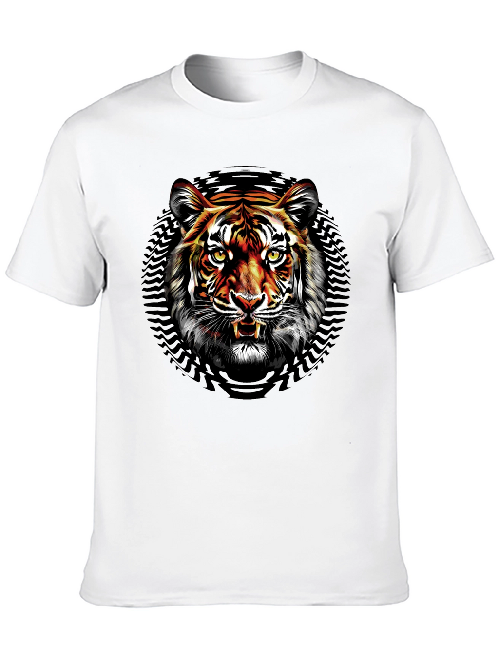 Tiger Graphic Print Black T-Shirt