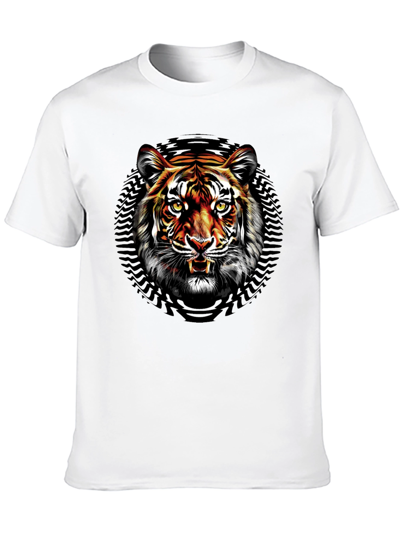 Tiger Graphic Print Black T-Shirt