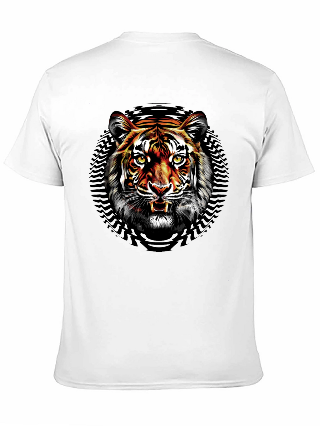 Tiger Graphic Print Black T-Shirt