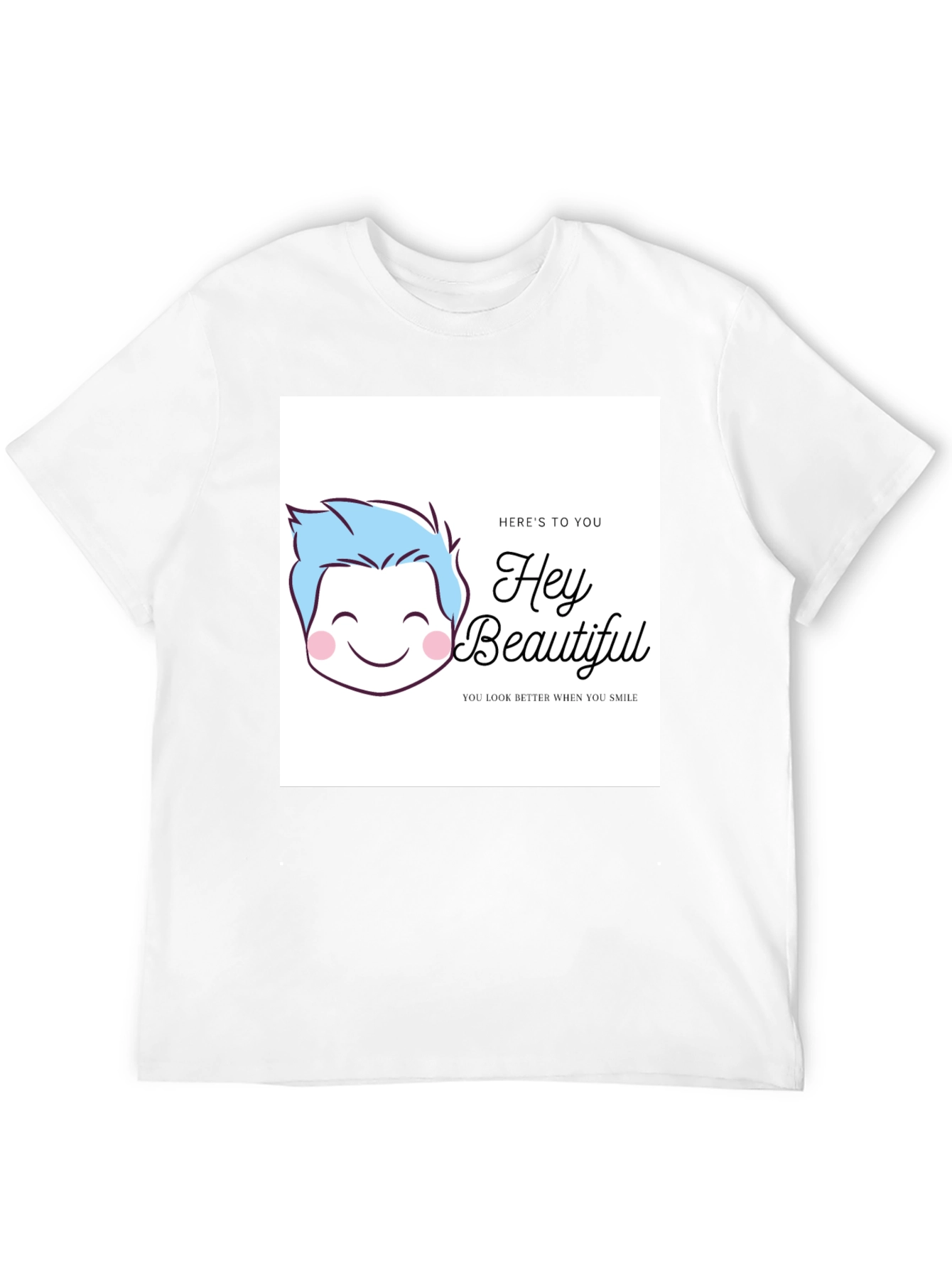Hey Beautiful Graphic Tee - Black Cotton T-Shirt