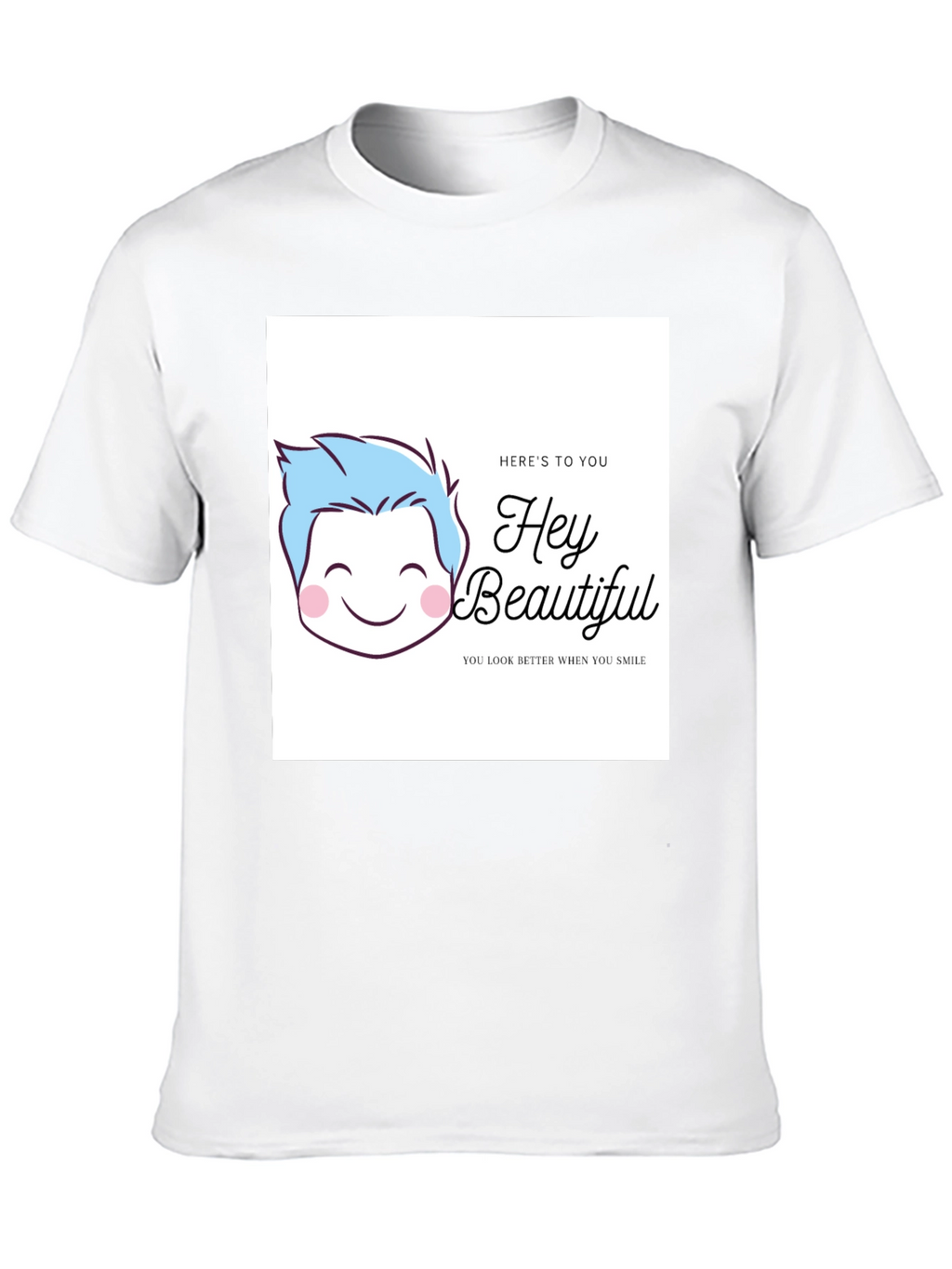 Hey Beautiful Graphic Tee - Black Cotton T-Shirt