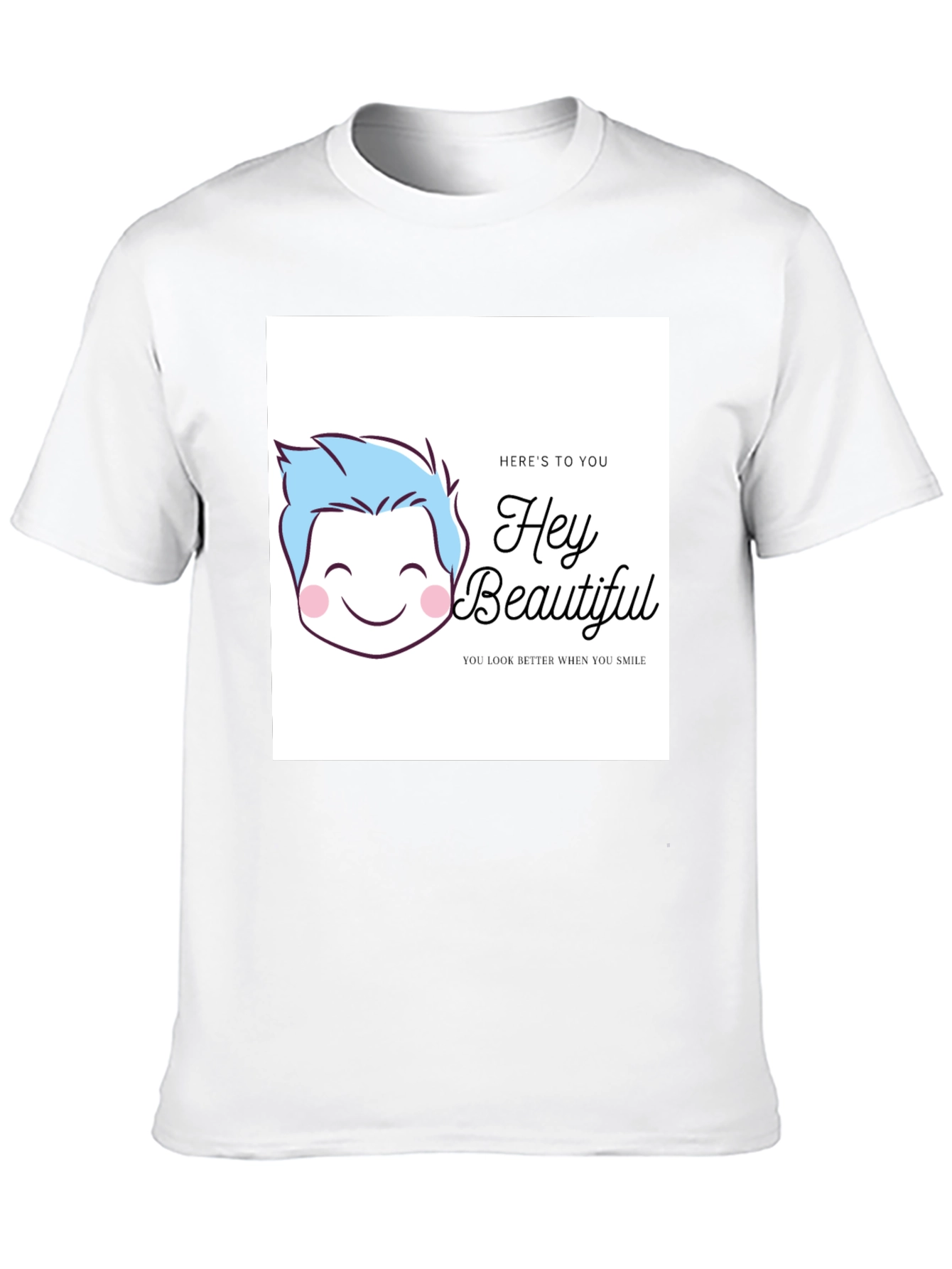 Hey Beautiful Graphic Tee - Black Cotton T-Shirt