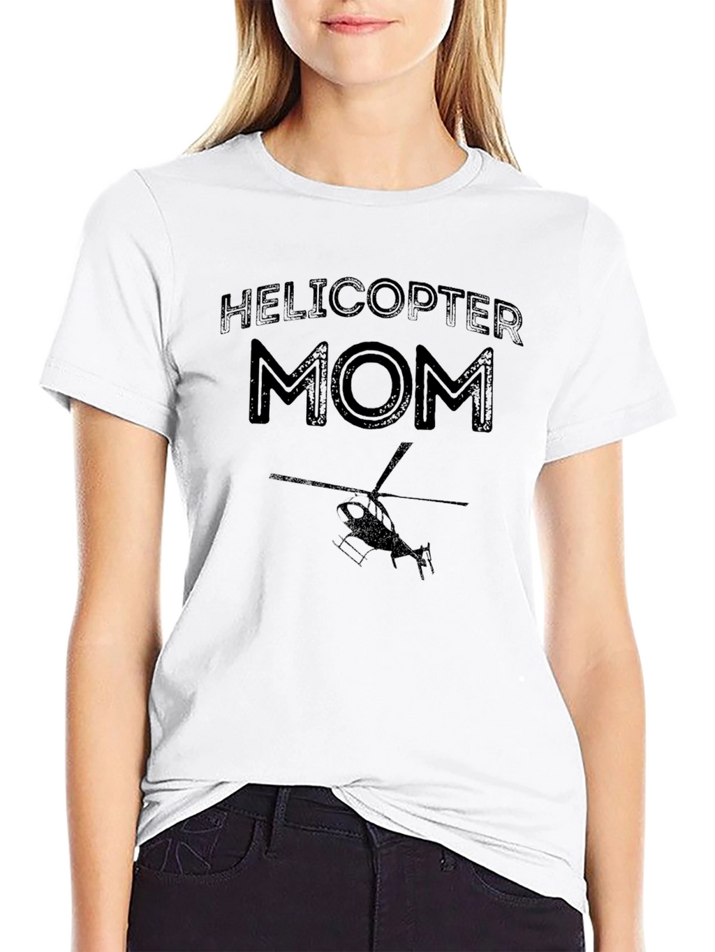 Helicopter Mom Black T-Shirt - Novelty Graphic Tee