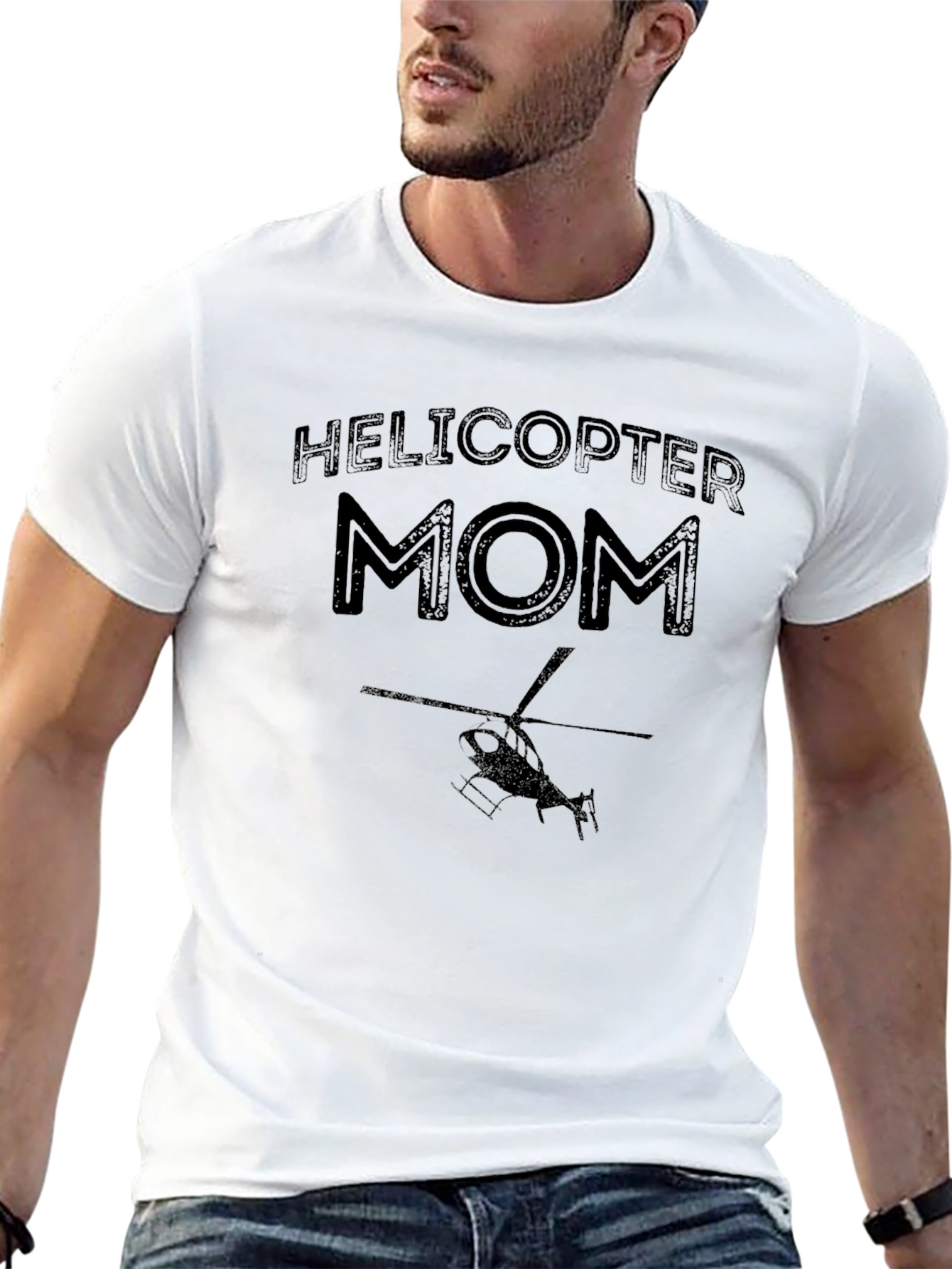 Helicopter Mom Black T-Shirt - Novelty Graphic Tee