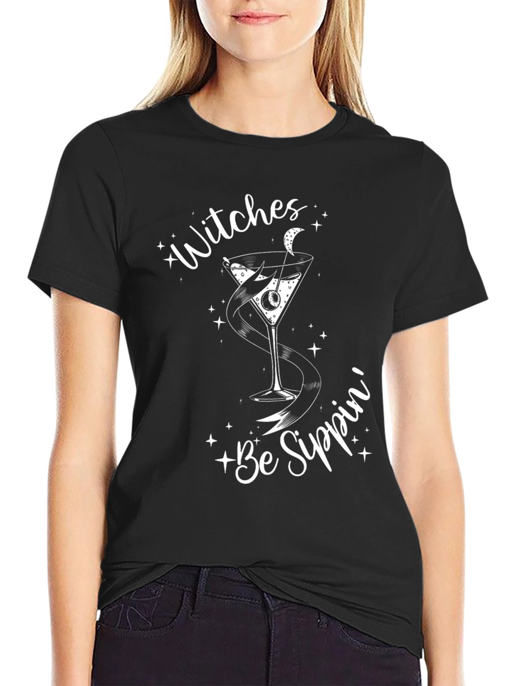 Witches Be Sippin Graphic Tee - Halloween Fun