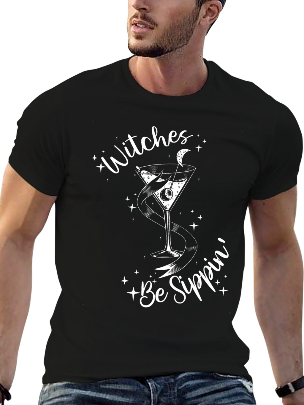 Witches Be Sippin Graphic Tee - Halloween Fun