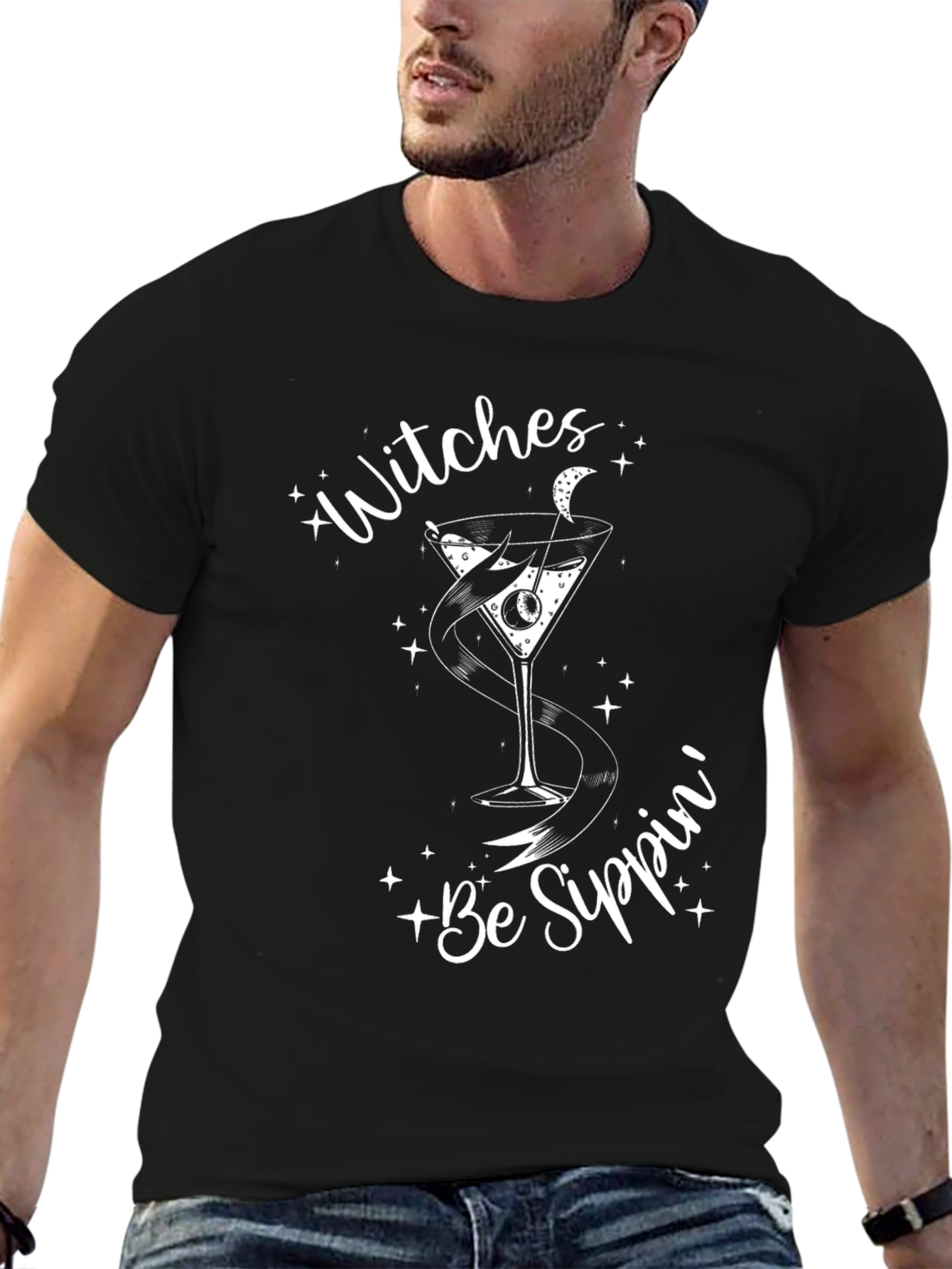 Witches Be Sippin Graphic Tee - Halloween Fun