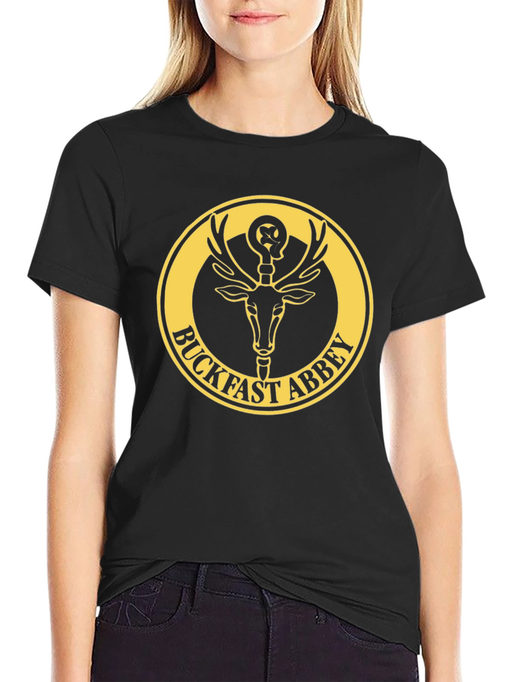 Buckfast Abbey T-Shirt - Deer & Logo Graphic