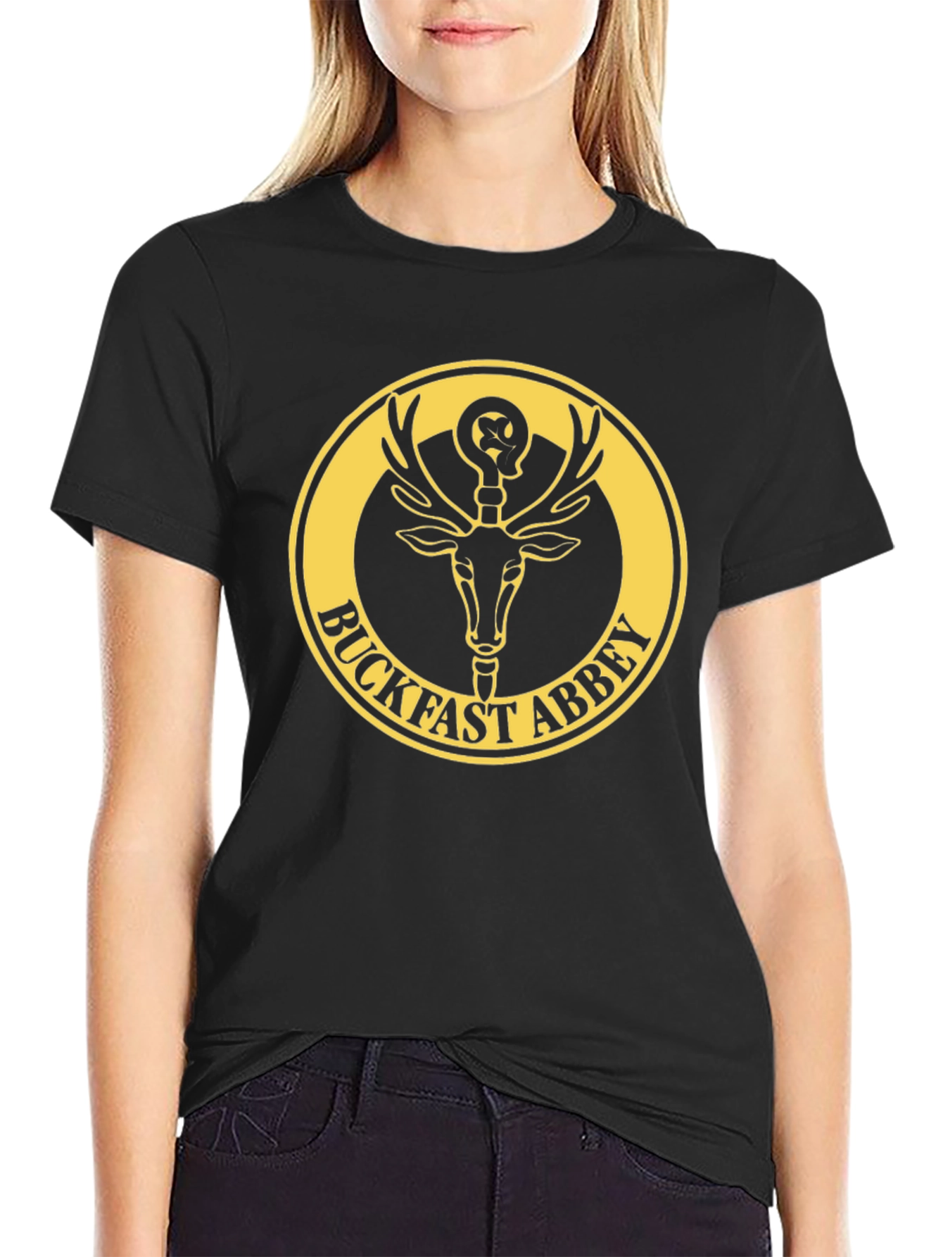 Buckfast Abbey T-Shirt - Deer & Logo Graphic