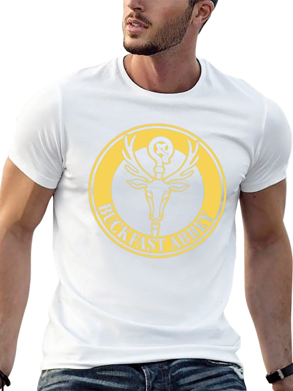 Buckfast Abbey T-Shirt - Deer & Logo Graphic